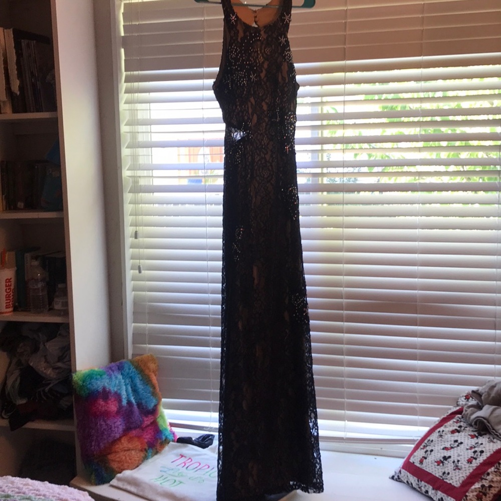 Gorgeous Navy Blue Backless Dress